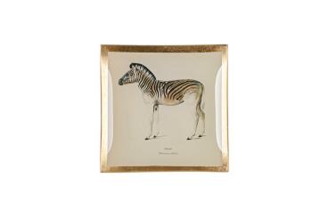 Gift Company Love Plates, Glasteller S, Zebra, weiss 