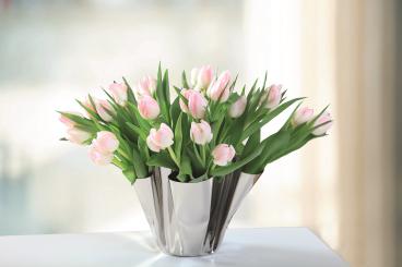 Margeaux Designer Blumenvase Vase Edelstahl Philippi modernes Wohnaccessoir 