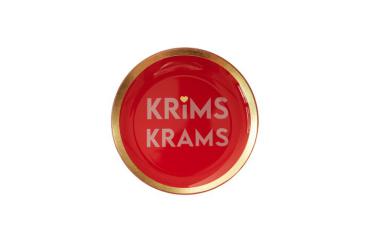Gift Company Love Plates, Glasteller M, Krims Krams, rund, rot 