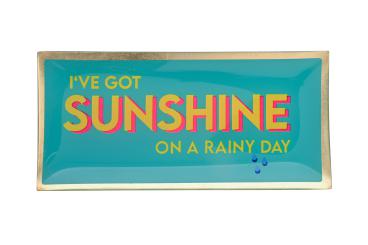 Gift Company Love Plates, Glasteller L, Motiv: I´ve got sunshine on a rainy Day 