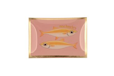 Gift Company Love Plates, Glasteller M, Anchovies, rosa 