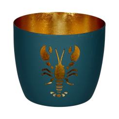 Gift Company Madras, Windlicht, M, Motiv: Hummer, windsor/gold 