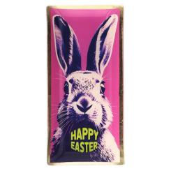 Gift Company Love Plates, Glasteller L, Motiv: Hase, Happy Easter, pink Ostern 