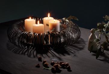 Philippi Design XXL CARACAS Adventschale Adventskranz Stahl Schale Deko Obst 