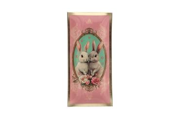 Gift Company Love Plates, Glasteller, L, Motiv: Hase, blush 