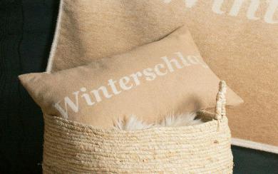 Kissenhülle Winterschlaf nuss 30 x 50, David Fussenegger 