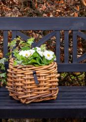 A2 Living Rattan Korb quadratisch 27 x 27 x 24 cm  Pflanzkorb Übertopf Dekokorb 