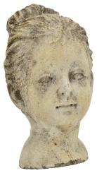 Frau Büste Kopf Keramik 16,5 cm Deko Haus Garten Terrasse Balkon 