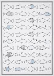 Geschirrtuch Halbleinen Küchentuch Druck "KISS FISH" Fa. Kracht 