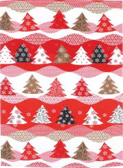 Geschirrtuch Winterwald, Halbleinen, Fa. Kracht 