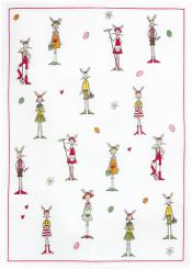 Geschirrtuch Halbleinen Küchentuch Druck "LANGOHR"  Fa. Kracht 