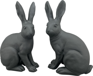 XL Hase Zonda schwarz 35 cm, Ostern Deko Frühling ,2 Modelle 