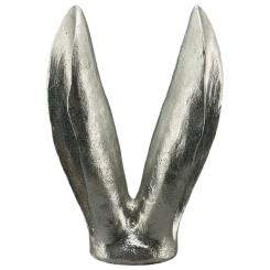 Hasen Ohren silber zum stellen Osterdeko 13 x 5,5 x 18,5 cm 