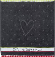 Geschirrtuch Baumwoll Frottier Küchentuch "100% LIEBE"  Fa. Kracht 