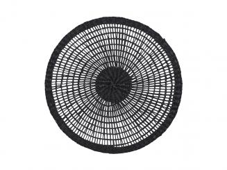 Chic Antique Tischset Platzdecke Platzset Seegras schwarz, Landhaus Garten 