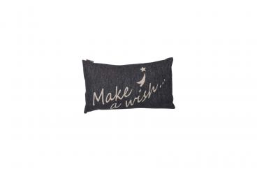 Kissenhülle Make a Wish 30 x 50 anthrazit, David Fussenegger 