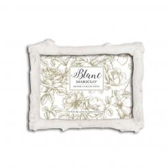 Bilderrahmen Rahmen Bambus Holz Optik Resin weiss 21 x 17  cm , Blanc Mariclo 