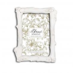 Bilderrahmen Rahmen weiss Bambus Holz Optik natur 14 x 18 cm , Blanc Mariclo 