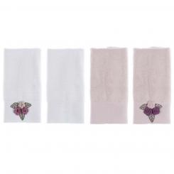 2 Gästehandtücher, 2 Farben, Blanc Mariclo 