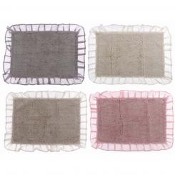 Badteppich Badläufer Teppich 40 x 60 Volant 1300 gsm 4 Farben Blanc Mariclo 