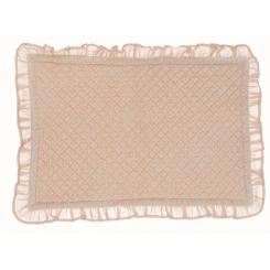 Tischset Platzdecke Platzset Quilt Velvet Samt zart apricot Shabby Blanc Mariclo 