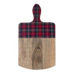 Blanc Mariclo Schneidebrett Holzbrett Tapasbrett Mangoholz Karomuster Landhaus 