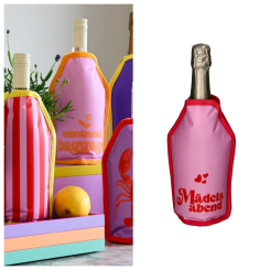 Gift Company Froid, Kühlmanschette, Flaschenkühler,  Motiv: Mädelsabend, rosa/pink 