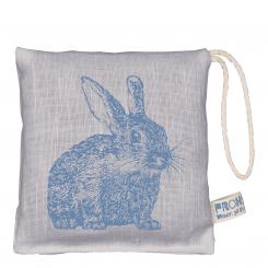 Lavendelkissen Hase blau grau, Leinen exquisit edel, Frohstoff 