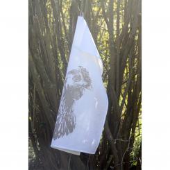 Geschirrtuch Huhn schlamm Handsiebdruck, Halbleinen, hochwertig exquisit Fa. Frohstoff 