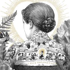 20 Servietten, Serviettentechnik Love your Back Tattoo ppd, 33x33 