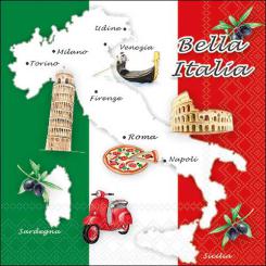 20 Servietten Bella Italia 33x33,Ambiente 