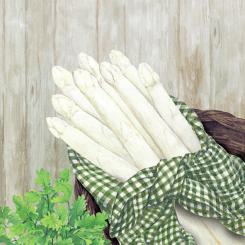 20 Servietten Fresh Asparagus Spargel 33x33,Ambiente 