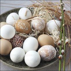 20 Servietten Eggs in Bowl Ostern 33x33,Ambiente 