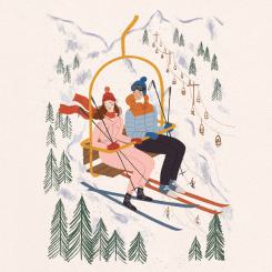 20 Servietten, Serviettentechnik Zermatt Berge Ski ppd, 33x33 