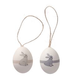 12 Deko Gänseeier Hopper grau beige Deko Ostern, Vosteen 