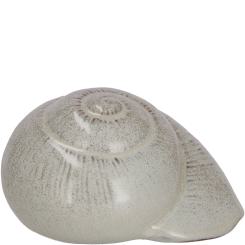 Keramik Muschel Merle salbei creme Gr. L 13 x 9 cm  maritim Nord Stil Vosteen 