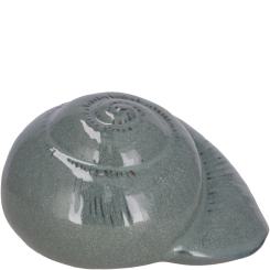 Keramik Muschel Merle blau grau Gr. L 13 x 9 cm  maritim Nord Stil Vosteen 