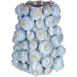 Vase Mohna Mohnkapsel Keramik blau 26 cm Designer Vase 