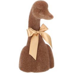 Gans Tasko braun Velours Samtoptik 35 cm 