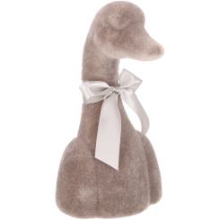 Gans Tasko taupe Velours Samtoptik 35 cm 