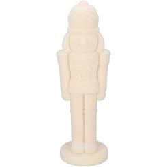 XL Nussknacker creme weiß Velours Samtoptik 52 cm 