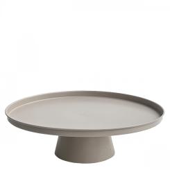 XL Metall Tablett "Elias" auf Fuß taupe 50 cm, Vosteen 