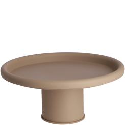 Metall Tablett "Zenon" auf Fuß taupe 31 cm, Vosteen 