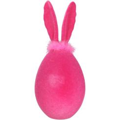 XL Ei Stuppsi mit Ohren rosa Samtoptik Ostern Osterdeko 43 cm Vosteen 