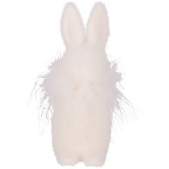 Kleiner Hase Stuppsi weiß Samtoptik Ostern Osterdeko 15 cm Vosteen 