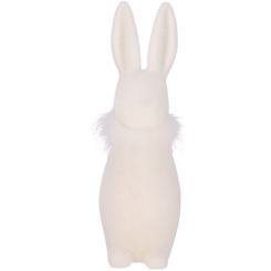 XL Hase Stuppsi weiß Samtoptik Ostern Osterdeko 41 cm Vosteen 