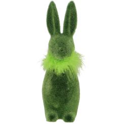 Großer Hase Stuppsi dunkelgrün Samtoptik Ostern Osterdeko 41 cm Vosteen 