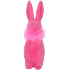 XL Hase Stuppsi rosa Samtoptik Ostern Osterdeko 41 cm Vosteen 