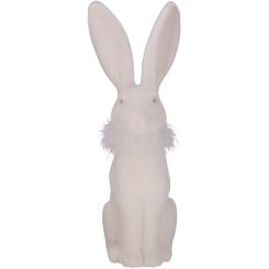 Großer Hase Tippsi weiß Samtoptik Ostern Osterdeko 43 cm Vosteen 