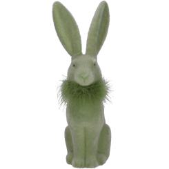 Großer Hase Tippsi hellgrün Samtoptik Ostern Osterdeko 43 cm Vosteen 